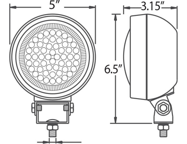 Buyers Products - 1492110 - 5 Inch LED Sealed Rubber Flood Light - YourTruckPartsNow