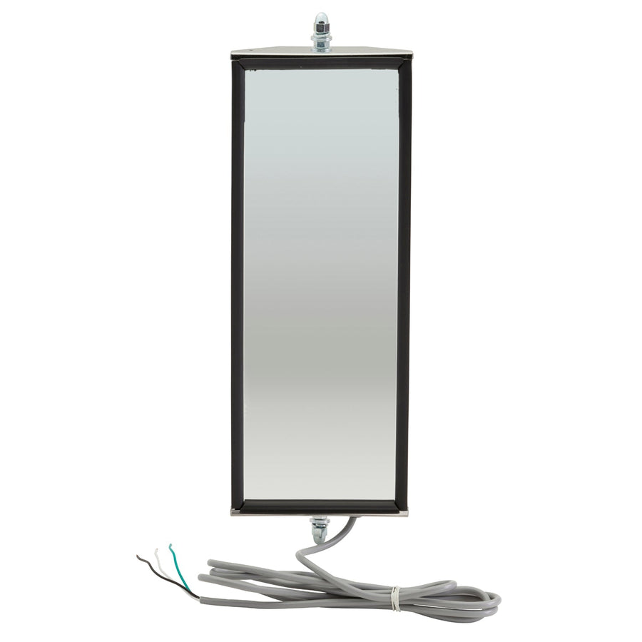 Grote - 16173 - Mirror, 6" X 16", S/S, West Coast W/Clearance Light, Heated - YourTruckPartsNow