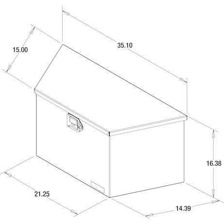 Buyers Products - 1701280 - 16.4 H X 15.1 D X35.1 W Inch Black Steel Trailer Tongue Truck Box - YourTruckPartsNow