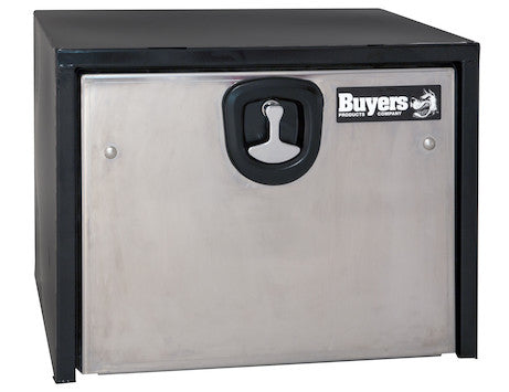 Buyers Products - 1703700 - 14x16x24 Inch Black Steel Truck Box with Stainless Steel Door - YourTruckPartsNow