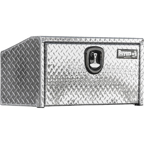 Buyers Products - 1705163 - 14x12x18 Inch Diamond Tread Aluminum Underbody Truck Box with Slanted Back - YourTruckPartsNow