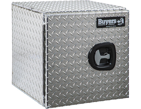 Buyers Products - 1705201 - 18x18x18 Inch Diamond Tread Aluminum Underbody Truck Box - Single Barn Door, Compression Latch - YourTruckPartsNow