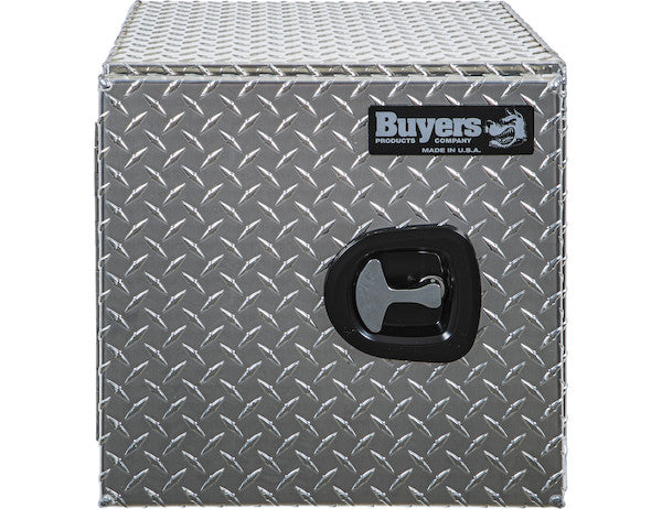 Buyers Products - 1705201 - 18x18x18 Inch Diamond Tread Aluminum Underbody Truck Box - Single Barn Door, Compression Latch - YourTruckPartsNow