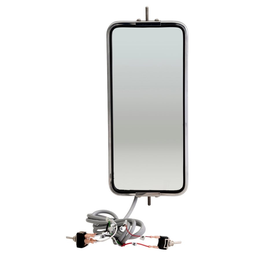 Grote - 28461 - Mirror, 7" X 16", Stainless Steel, Remote Control Heated Assembly - YourTruckPartsNow