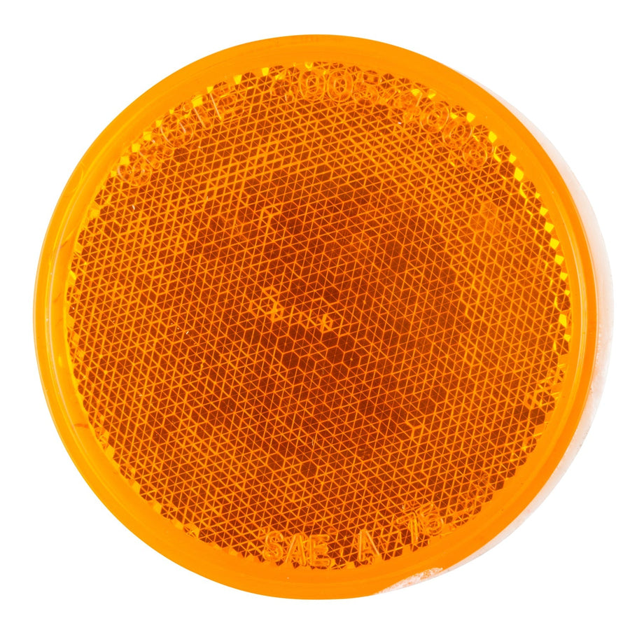 Grote - 40053-3 - Reflector, 3", Yellow, Round Stick-On, Bulk Pack - YourTruckPartsNow