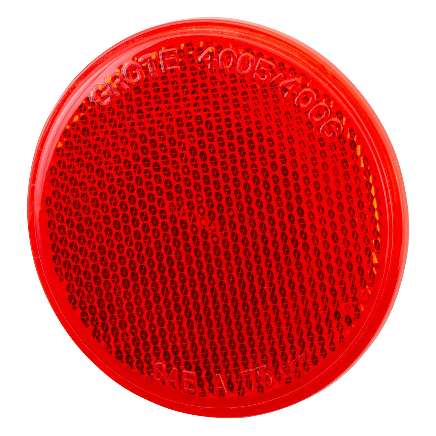 Grote - 40062 - Reflector, 3", Red, Round Stick-On - YourTruckPartsNow