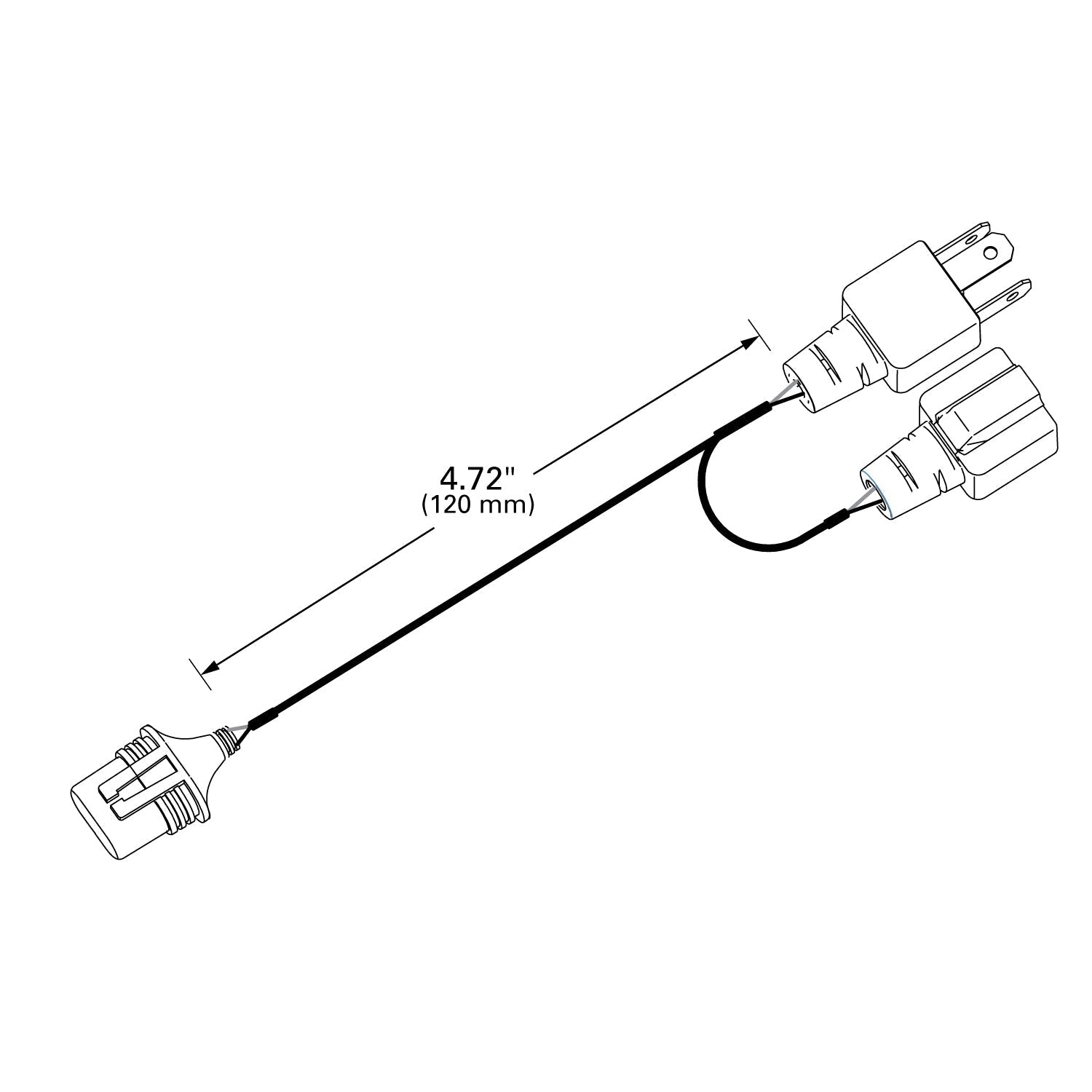 Grote - 68651 - Adaptor, 9005 Male H4 M + F - YourTruckPartsNow