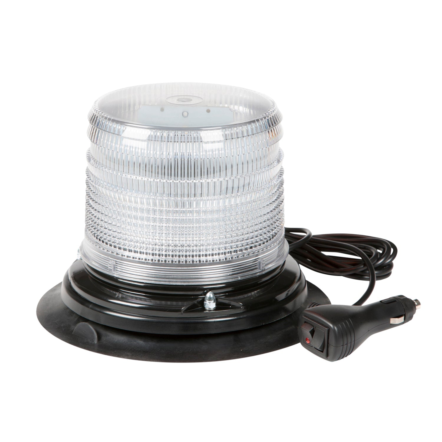 Grote - 78861 - Emergency Lighting, Clear, LED Beacon S.A.E. Class Ii 12 V Low Lens Vacuum Magnet - YourTruckPartsNow