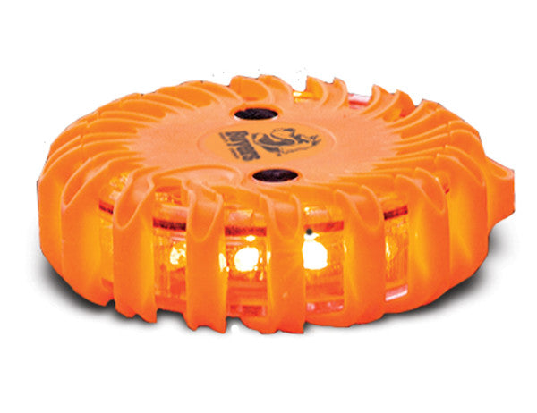 Buyers Products - 8891016 - 4 Inch Amber Round Rechargeable Road Strobe/Flare with 16 Led - YourTruckPartsNow