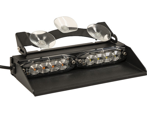 Buyers Products - 8891026 - 8 In. Amber/Clear Dashboard Light Bar With 8 LEDs - YourTruckPartsNow