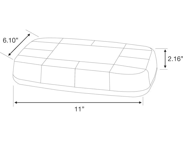 Buyers Products - 8891040 - 11 Inch Rectangular Multi-Mount LED Mini Lightbar Series - YourTruckPartsNow