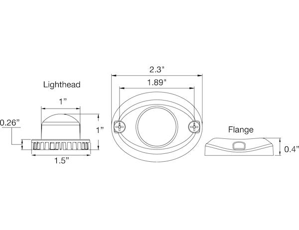 Buyers Products - 8891216 - 15 Foot Amber Bolt-On Hidden Strobe Kits with In-Line Flashers With 6 LED - YourTruckPartsNow