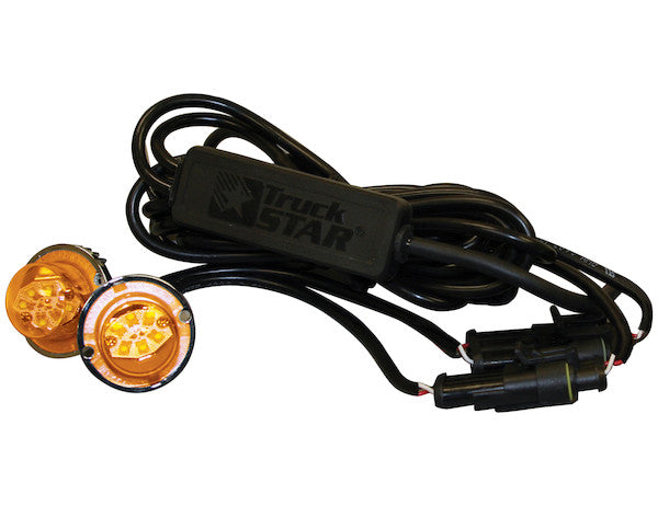 Buyers Products - 8891216 - 15 Foot Amber Bolt-On Hidden Strobe Kits with In-Line Flashers With 6 LED - YourTruckPartsNow