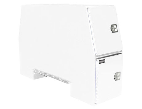 Buyers Products - BP855524W - White Steel Backpack Truck Box with Offset Floor - YourTruckPartsNow