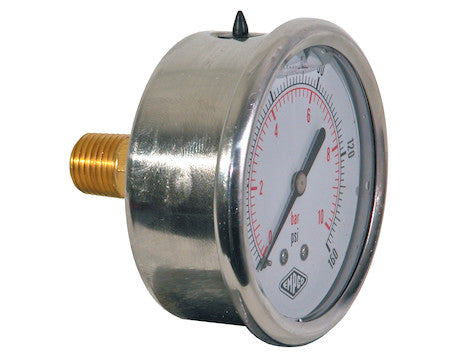 Buyers Products - HPGCB160 - Silicone Filled Pressure Gauge - Center Back Mount - YourTruckPartsNow