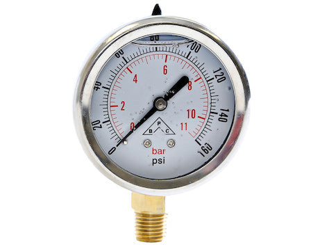 Buyers Products - HPGS1 - Silicone Filled Pressure Gauge - Stem Mount 0-1,000 PSI - YourTruckPartsNow