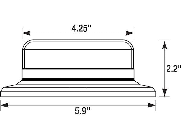 Buyers Products - SL551ALP - Low Profile 6 Inch By 2 Inch Led Beacon with Blunt Cut Leads - YourTruckPartsNow